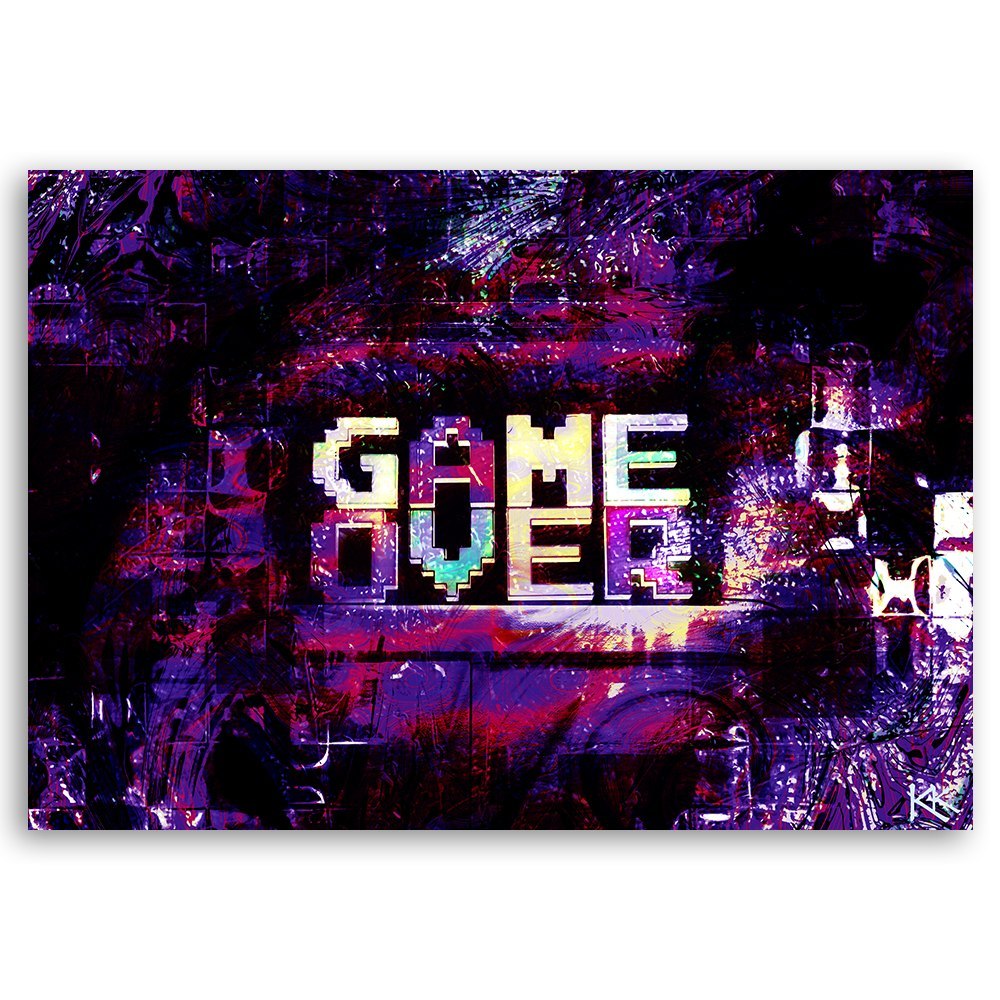 Emaga Obraz na płótnie, Abstrakcyjny napis Game Over - 120x80